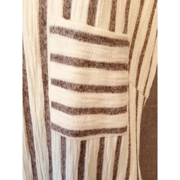 Olive And Oak Women Dress Tunic Knit Striped Cotton Blend Zipper Back Size L - Picture 4 of 6